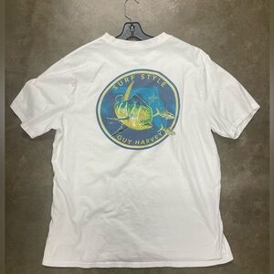 Guy Harvey white surf style t-shirt Size XL #surf #fishing
